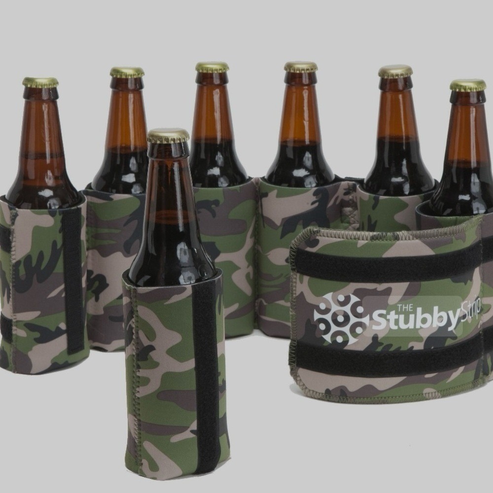 The Stubby Strip Camo Neoprene 7-Bottle Drink Carrier Insulated Cooler Bag
